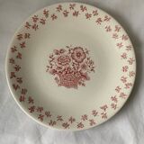 12 flat plates in red earthenware Gien 1970
