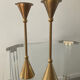 Pair of vintage brass candle holders