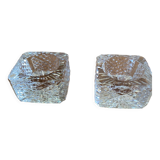 Pair of Lorraine crystal salters pepper shaker