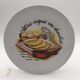 6 Crepe plates and its dish, in porcelain.