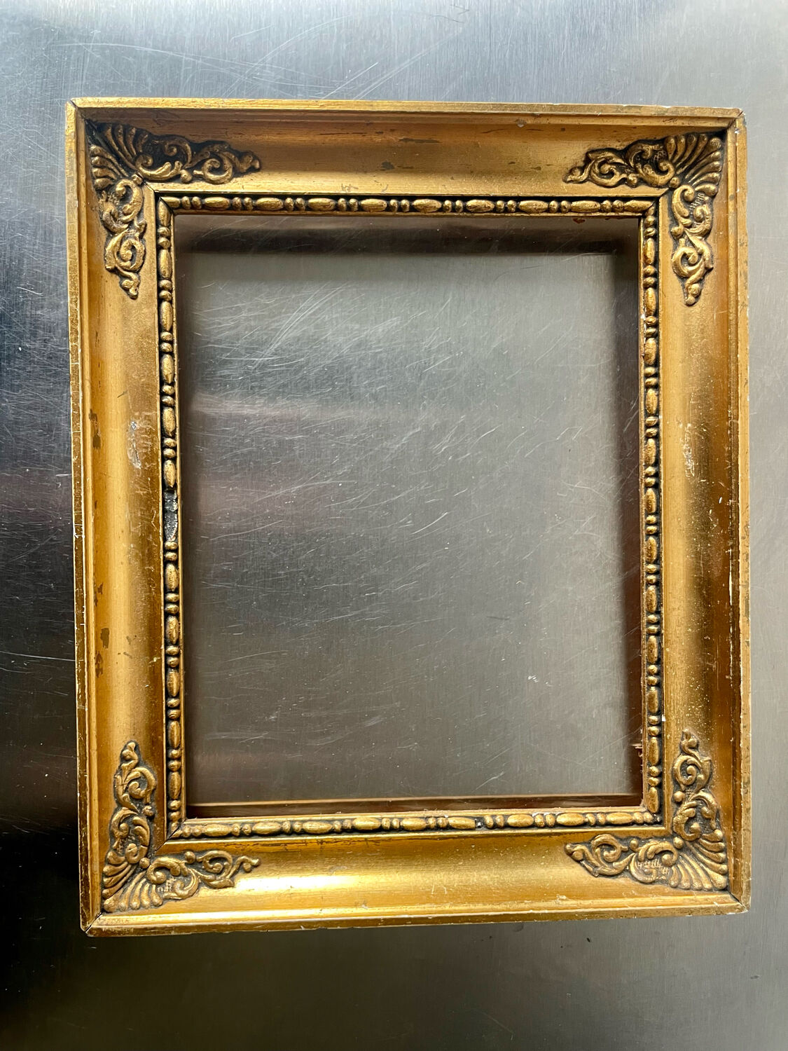 Empire style frame gilded wood measurements 26 cm x 21.5 cm