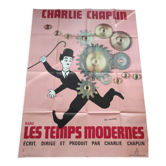 Les temps Modernes Charlie Chaplin affiche de cinéma