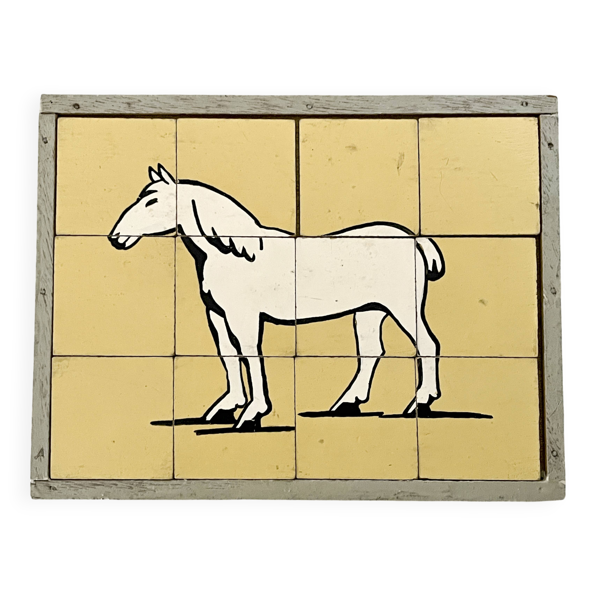 Wooden puzzle frame from the 1930s/40s depicting a horse.
