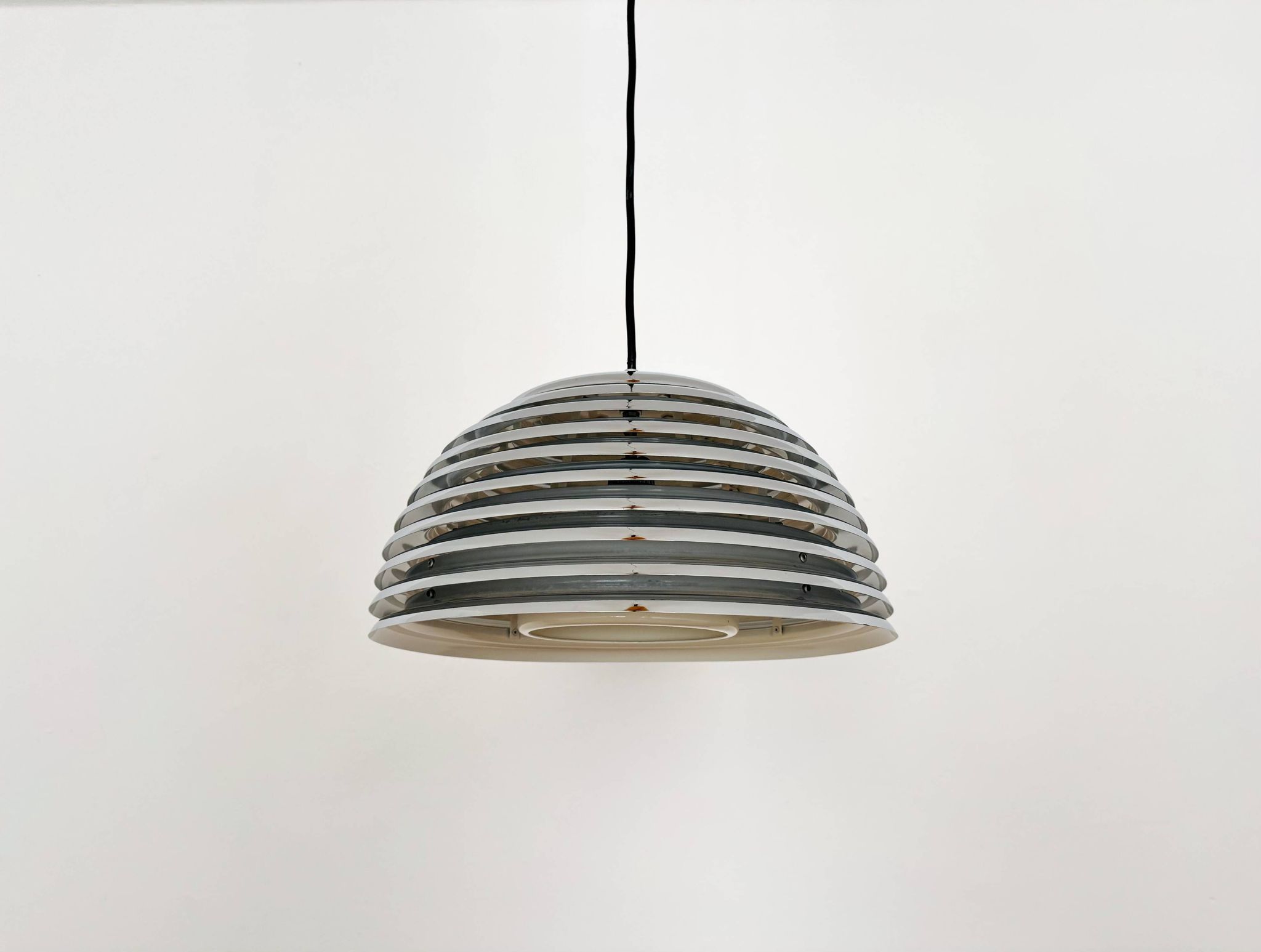 Chromed 1970s Pendant Lamp by Kazuo Motozawa for Staff