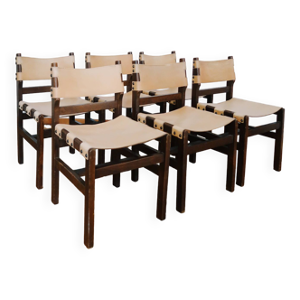 6 Maison Regain leather chairs
