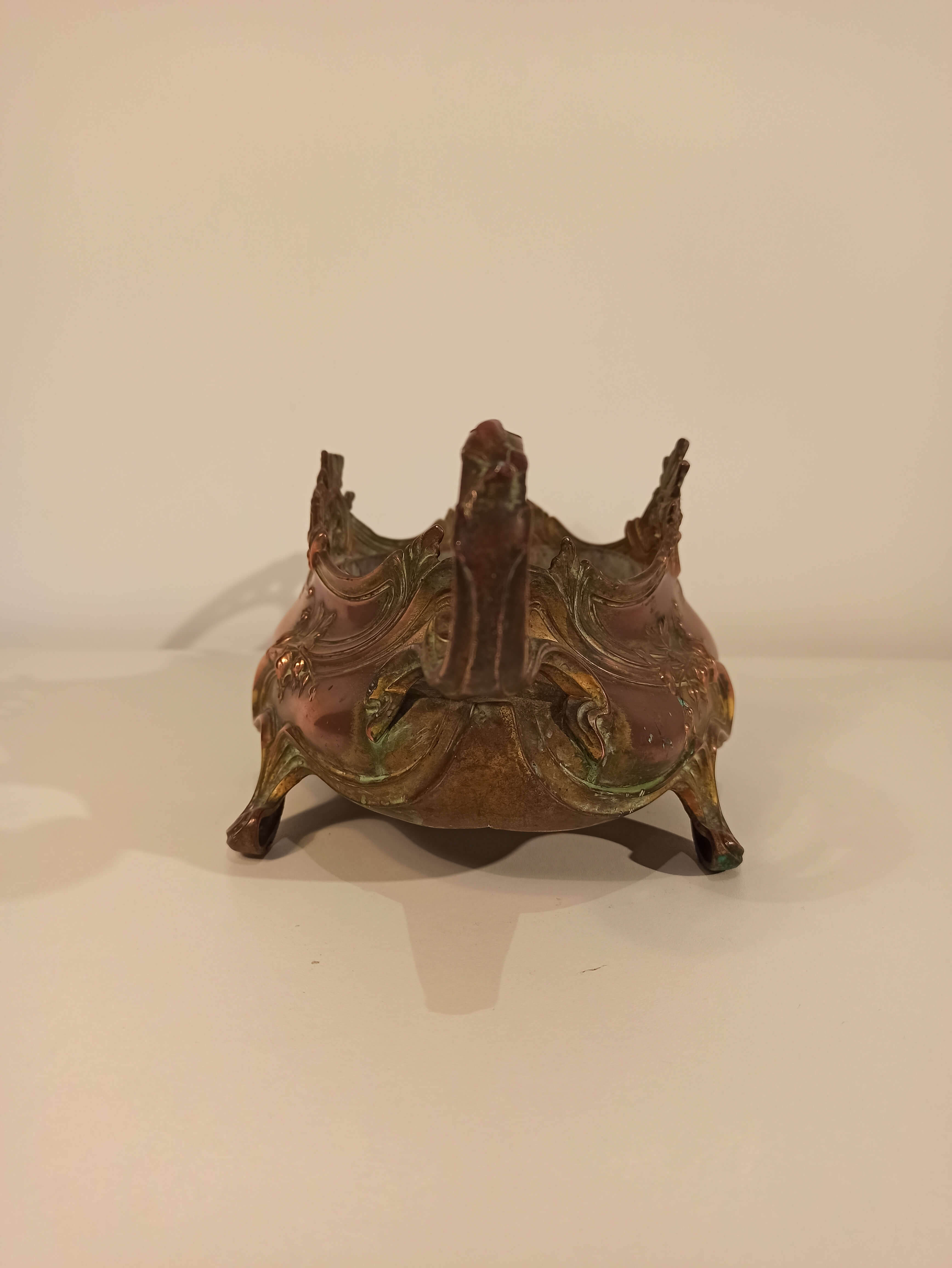 Old baroque copper planter
