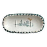 Antique Neptune iron clay soap dish, Jules Vieillard Bordeaux