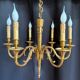 Louis XIV chandelier in gilded bronze – 6 light arms