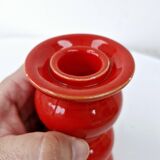 Bougeoir Chandelier Rouge En Céramique Vintage Schramberg Allemagne