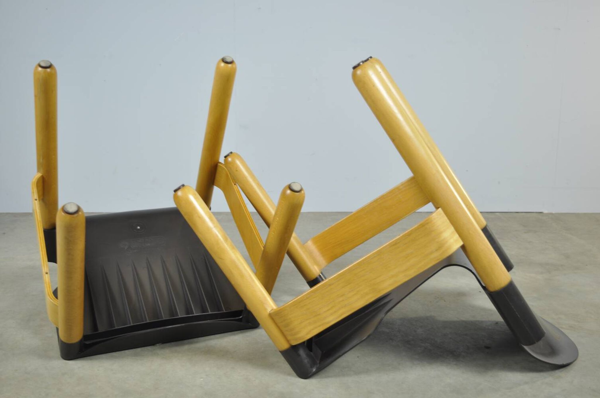 Thonet / chaises de salle à manger vintage flex 2000 en hêtre (2) / gerd lange / années 1990