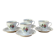 4 fine porcelain cups from Ćmielów