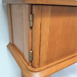 Bedside wood feet tapered 60s