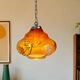 Vintage amber glass romantic hanging light