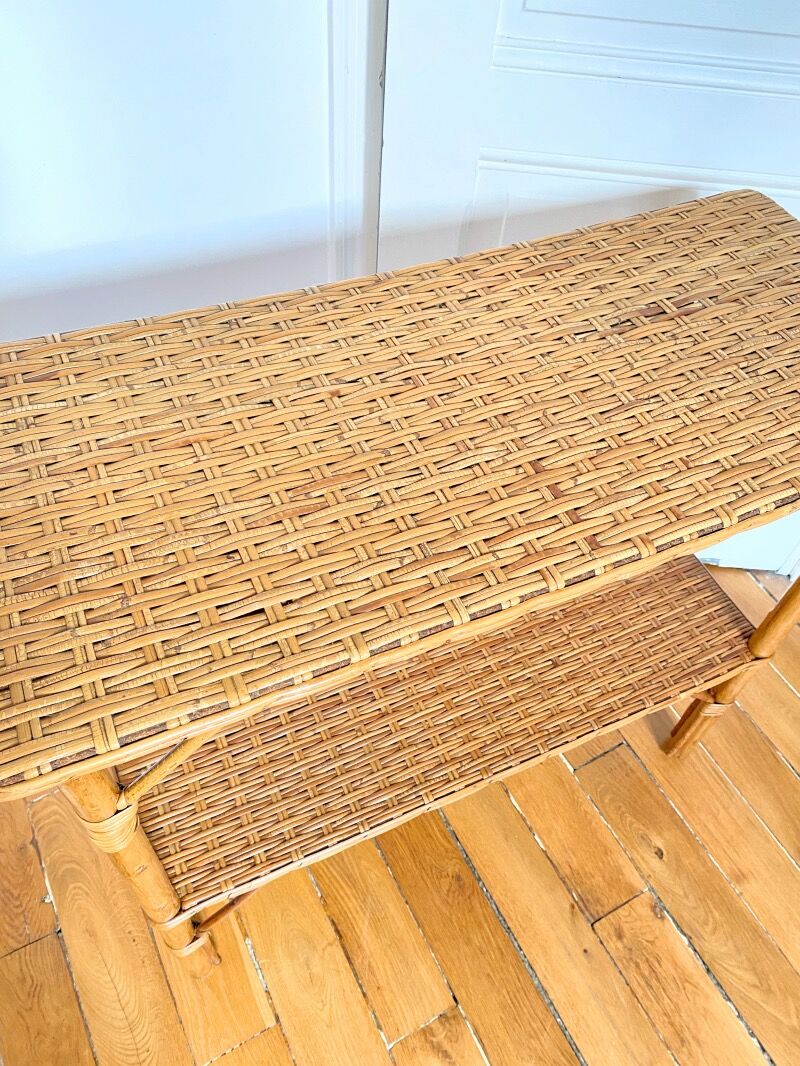 Rattan console