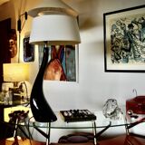 Large vintage ceramic lamp for drimmer 1970