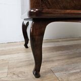 Chest of drawers with five drawers in wood and brass