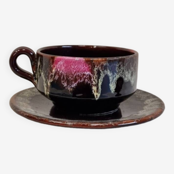 Large VALLAURIS cup + Saucer