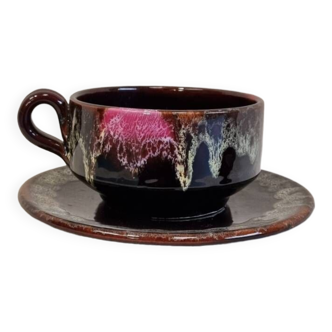 Large VALLAURIS cup + Saucer