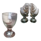 Série de 10 coupes / verres à eau en cristal artisanaux.