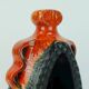exceptional CANDLE HOLDER bay ceramic model no. 319 25 orange and black