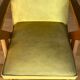 Armchair 1960 french work seat yellow compass feet