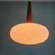 Scandinavian suspension in opaline and teak, 60s