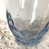 Sky blue art deco carafe