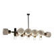 Unique Design Glass Chandelier, Czechoslovakia, 1970s