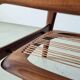 Teak coffee table by Louis Van Teeffelen with tile inlay.