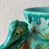 Spanish ceramic vase aquatic decoration