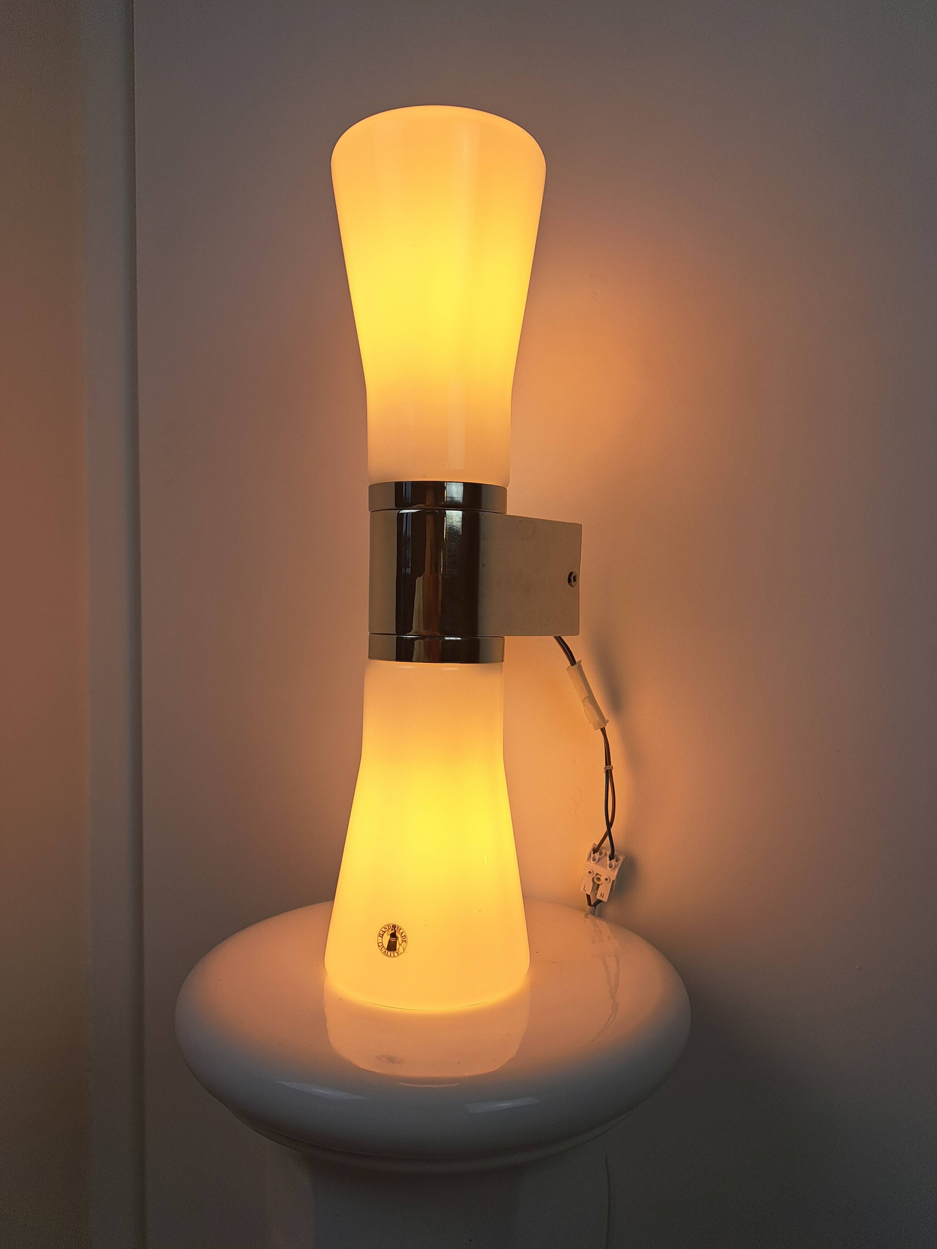 Savern space age bathroom or ambiance wall lamp in glass from Ikea