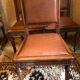 Leather and wood chairs