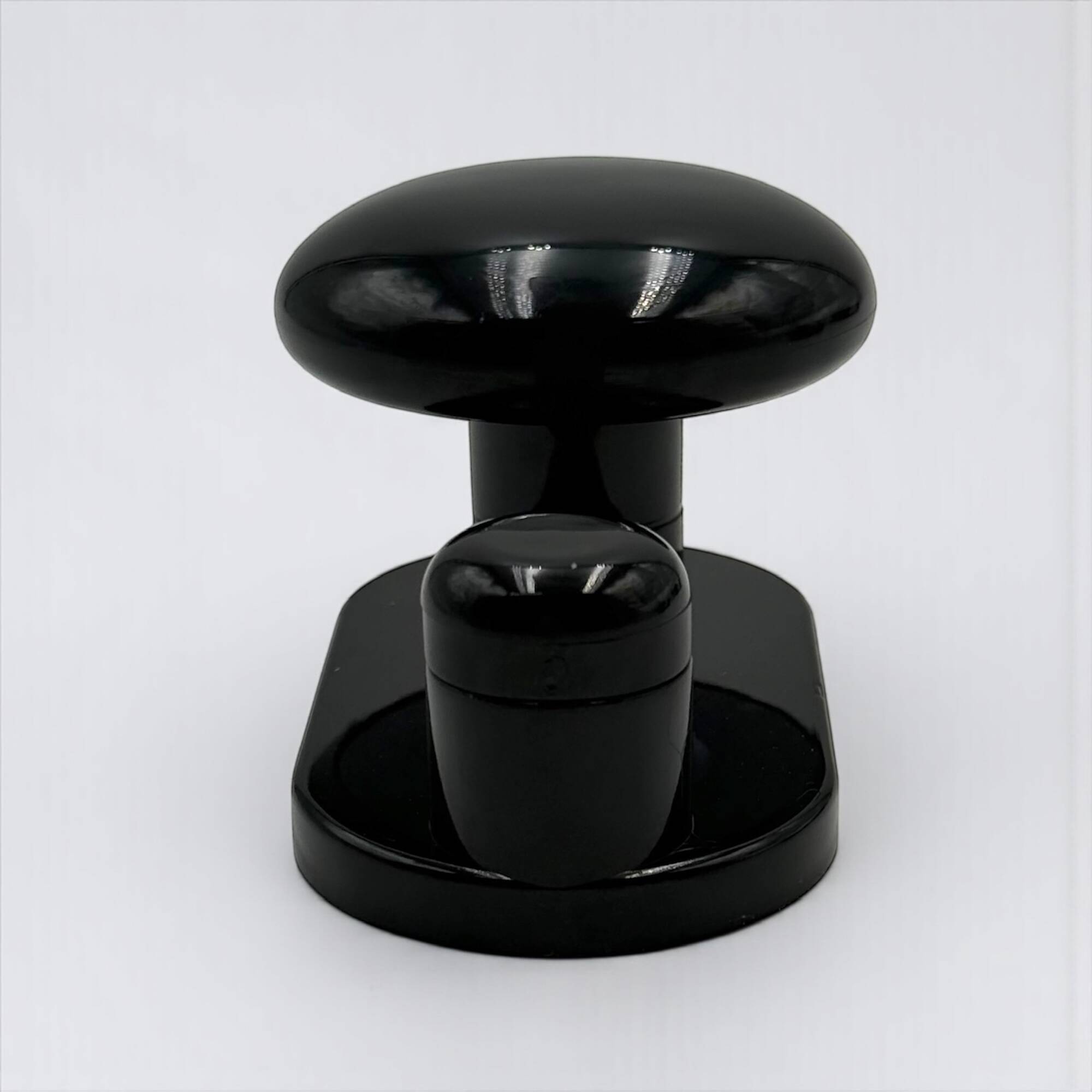 Set de 3 patères murales noires design C Bartoli Italie années 70