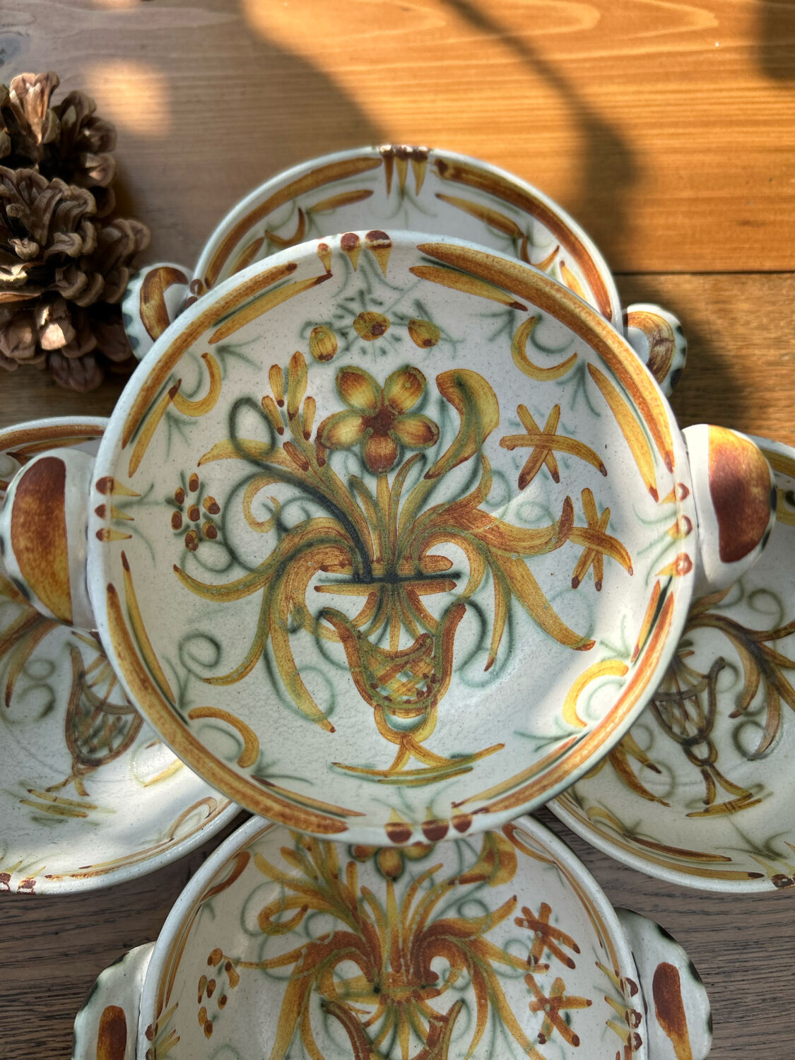 Set of 5 Keraluc Quimper ear bowls