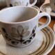Coffee service sandstone "atelier d'art de lorraine" sarreguemines vintage