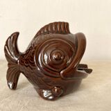 Vintage ceramic zoomorphic fish ashtray