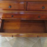 Cherrywood chest of drawers with ogee – 4 drawers – 80s – Louis Philippe style