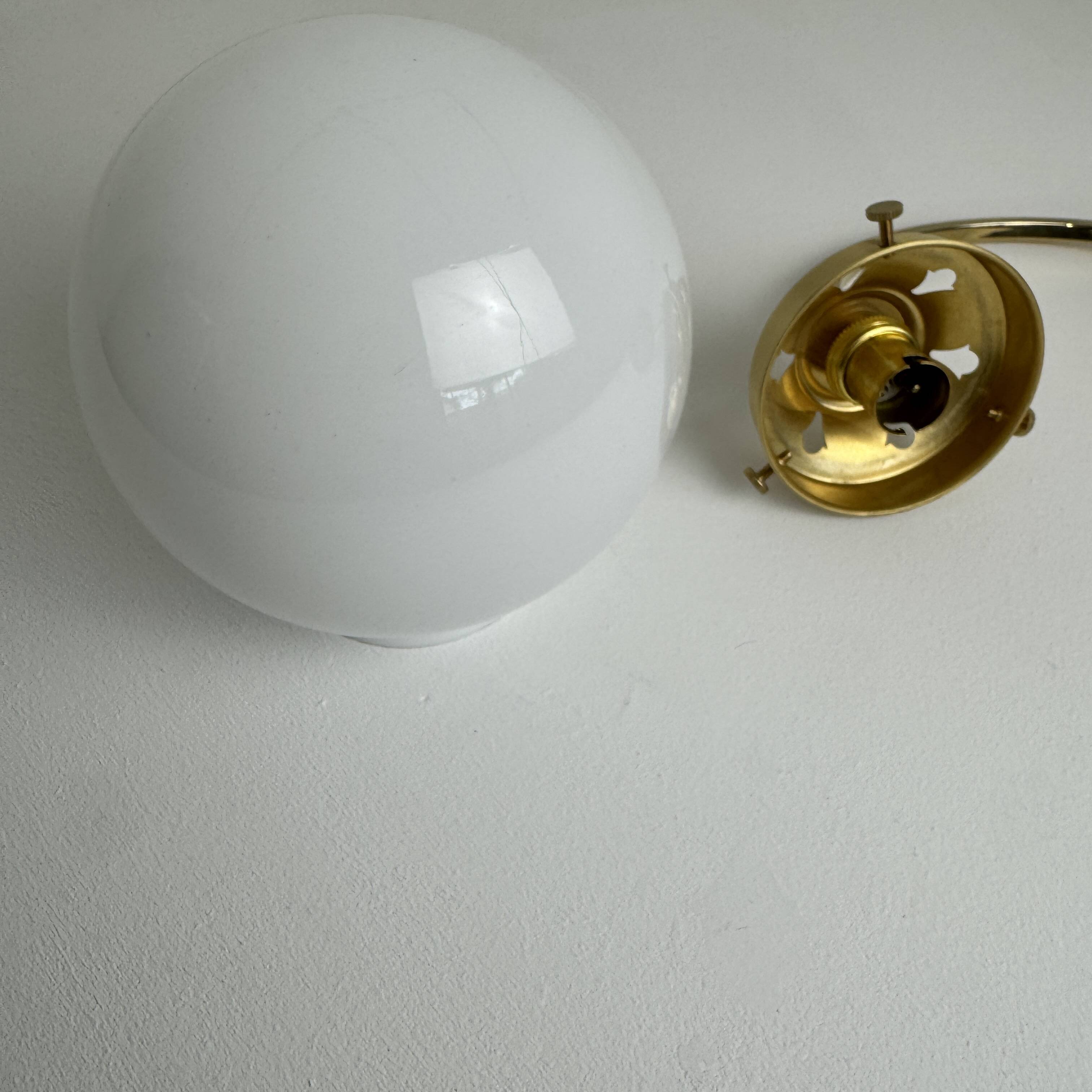 Pair of vintage opaline wall lights