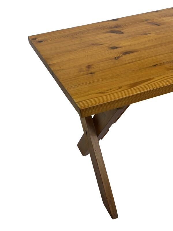 Table à manger vintage en pin des années 60, table à manger minimaliste
