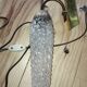 Vintage wall light in brass and textured glass – 60s/70s style