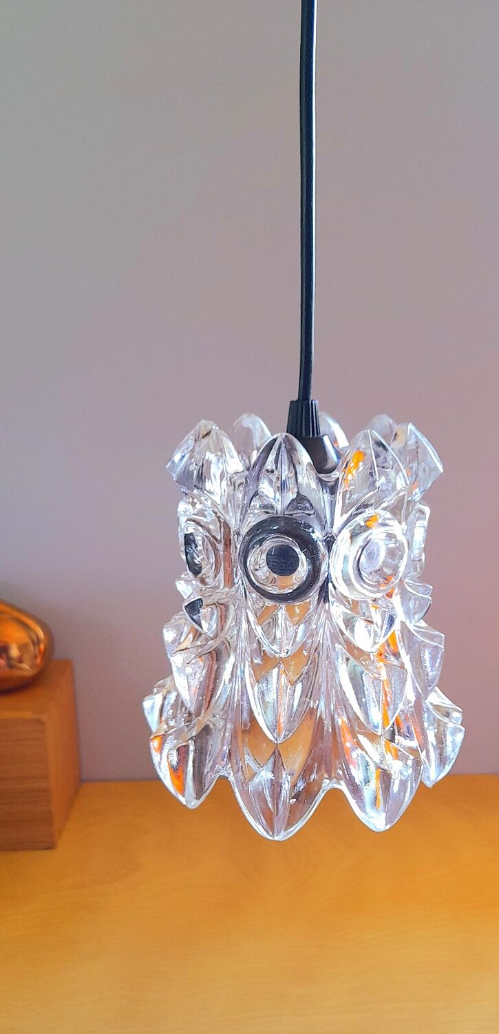 Crystal pendant lamp 70s