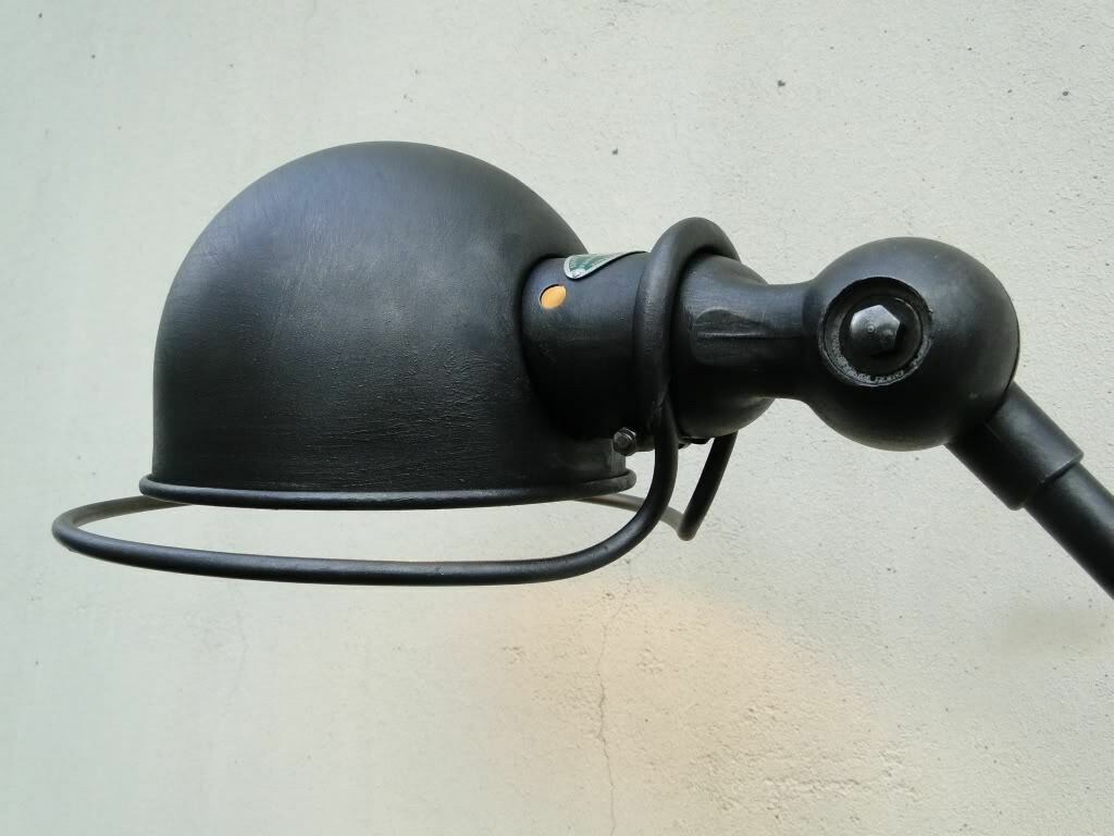 Double Industrial Graphite Floor Lamp 8-arm Jieldé by Jean Louis Domecq France 1960