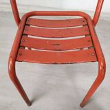 4 tolix metal bistro chairs