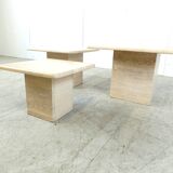 Set of 3 travertine nesting tables, 1970s