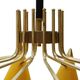 Mid-Century Modern Italian Yellow Lacquered Metal and Brass Pendant Lamp