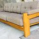 Scandinavian sofa 3-seater elm structure wool cushions chinée 1960