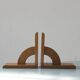 Mid-Century Wooden Bookends, 1950s, Set of 2