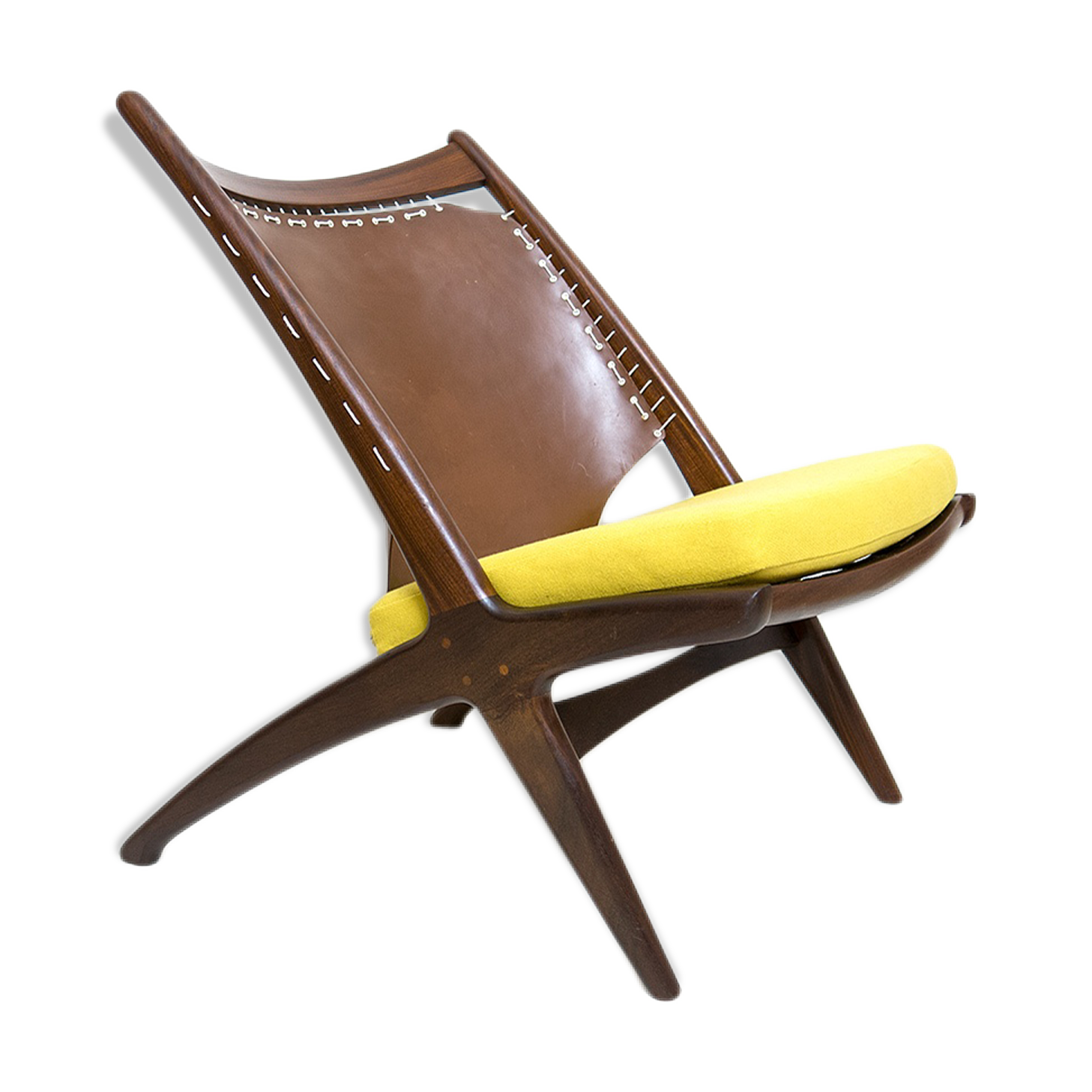 Iconic "Krysset" Chair Design Fredrik Kayser For Gustav Bahus 50s 60s Scandinavian Modern