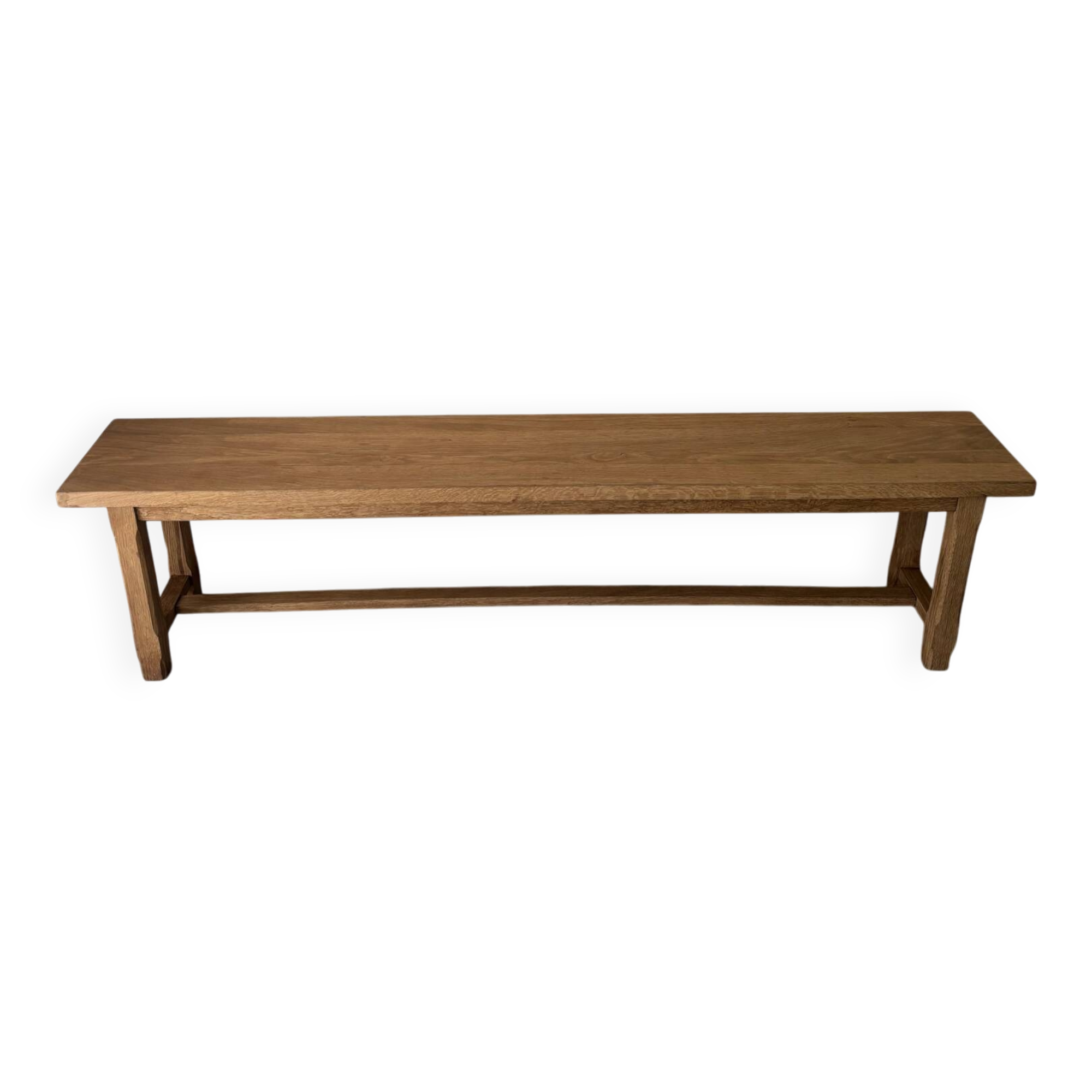 Raw oak bench