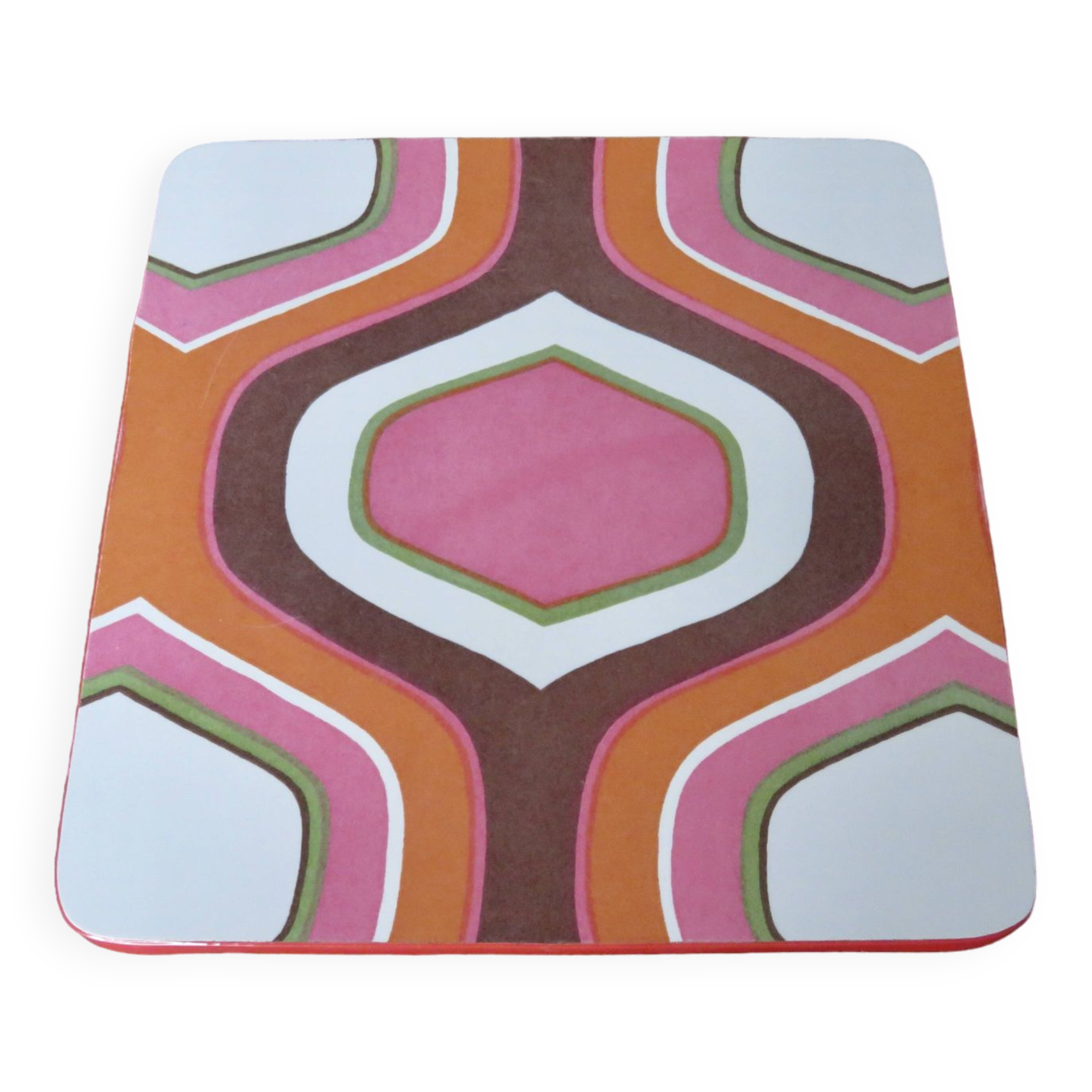 Formica trivet with psychedelic pattern 1970